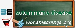 WordMeaning blackboard for autoimmune disease